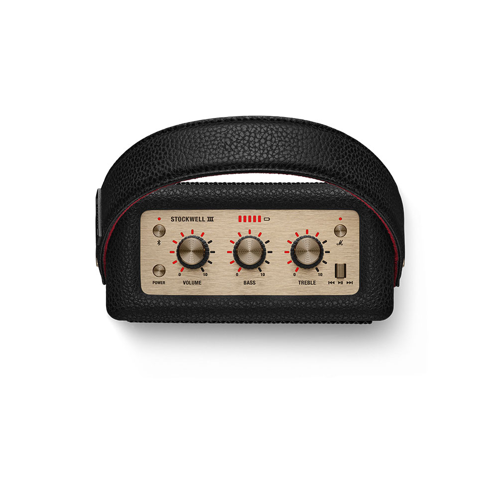 Marshall マーシャル Stockwell III Black and Brass Bluetooth ワイヤレススピーカー コントロールパネル