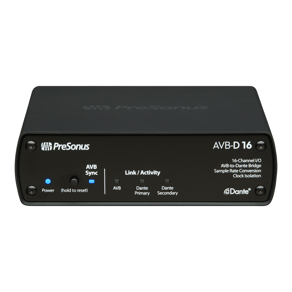 PreSonus プレソナス AVB-D16 Network Switch and Bridge AVB-Danteブリッジ 正面