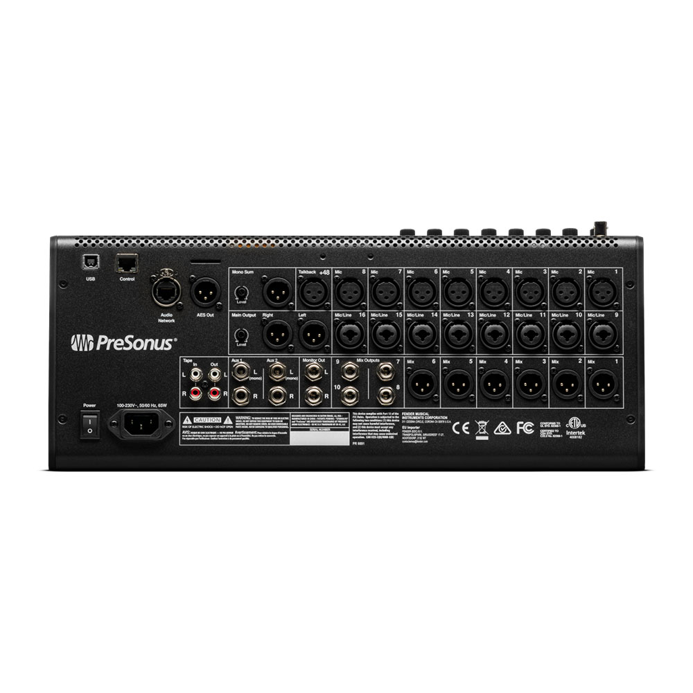 PreSonus プレソナス StudioLive SE 16 Digital Console Mixer デジタルミキサー 背面