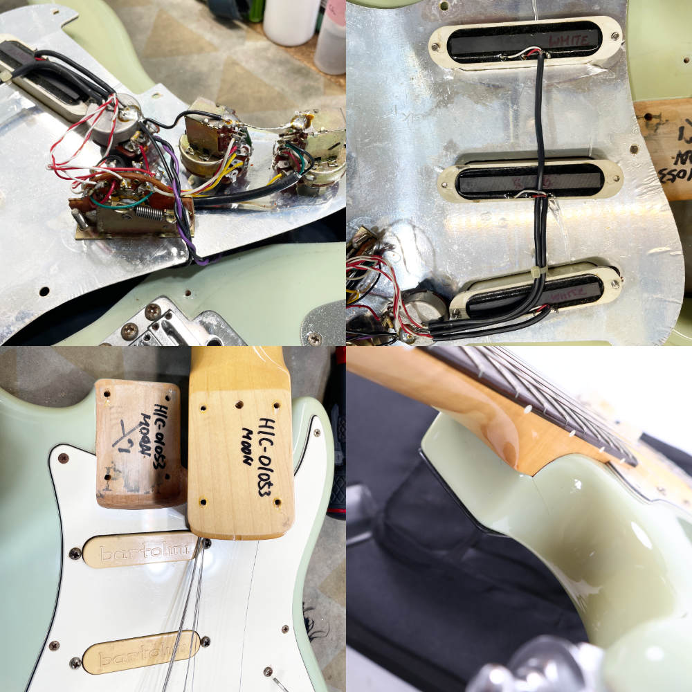 【中古】 Moon ムーン ST-172 Bartolini エレキギター 内部 