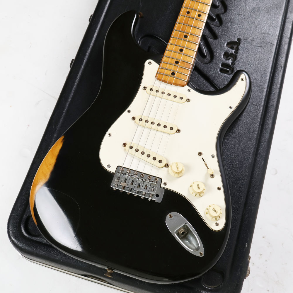 【中古】 Fender USA フェンダー Stratocaster Black 1979〜1981年製 Refinish ストラトキャスター エレキギター ボディ画像 