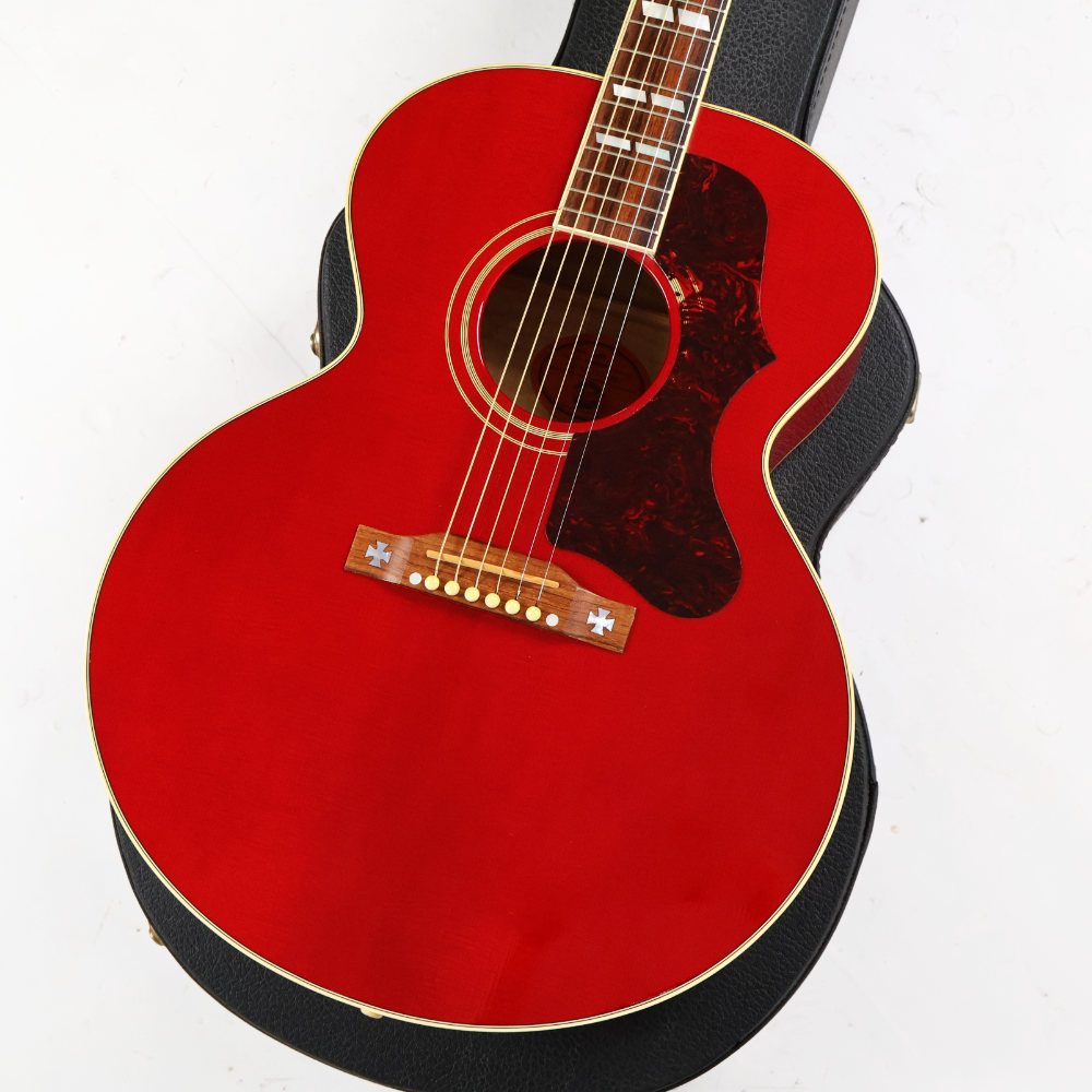 【中古】 アコースティックギター Gibson J-185 Cherry 2004年製 ギブソン J185 珍しいチェリーフィニッシュのスモールジャンボJ-185 ボディ画像