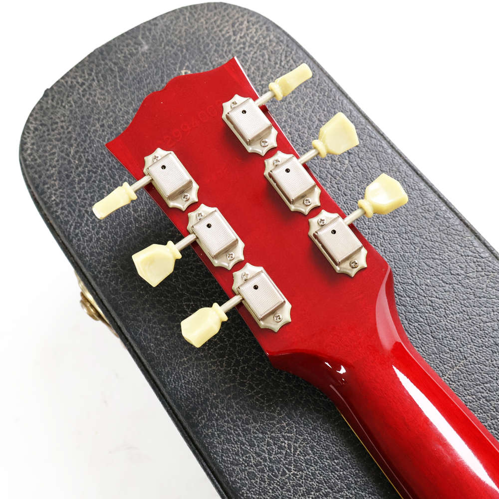 【中古】 アコースティックギター Gibson J-185 Cherry 2004年製 ギブソン J185 珍しいチェリーフィニッシュのスモールジャンボJ-185 ヘッド裏画像