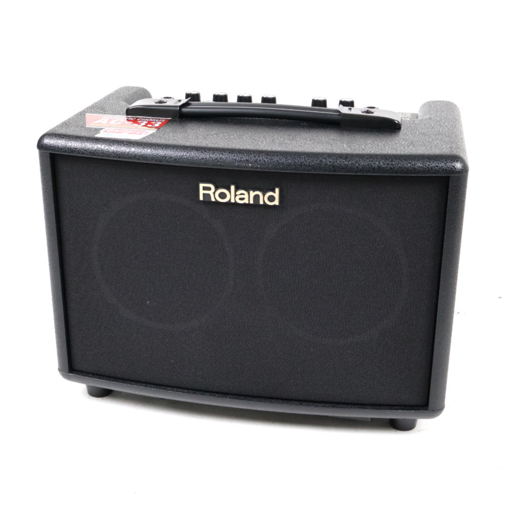 【中古】 アコギアンプ ローランド ROLAND AC-33 アコースティックギター用アンプ ブラック フロント画像
