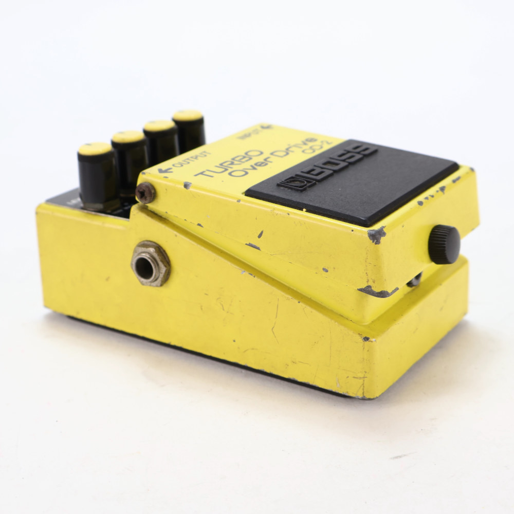 【中古】ターボオーバードライブ エフェクター BOSS OD-2 TURBO OverDrive Made in Japan ボス ギターエフェクター 斜めアングル画像