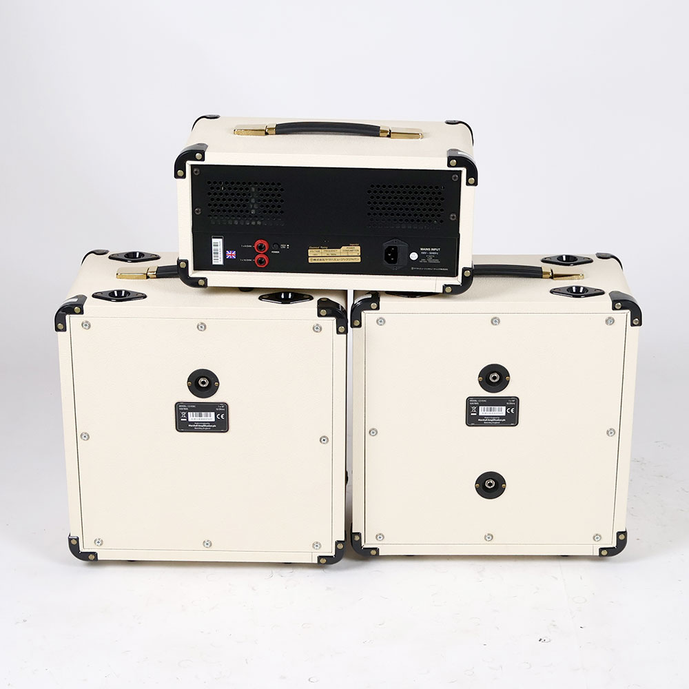 【中古】 ギターアンプ MARSHALL JCM1 Stack (JCM1HC / C110AC / C110BC ) ホワイト クリーム マーシャル 3段積みスタック 裏面