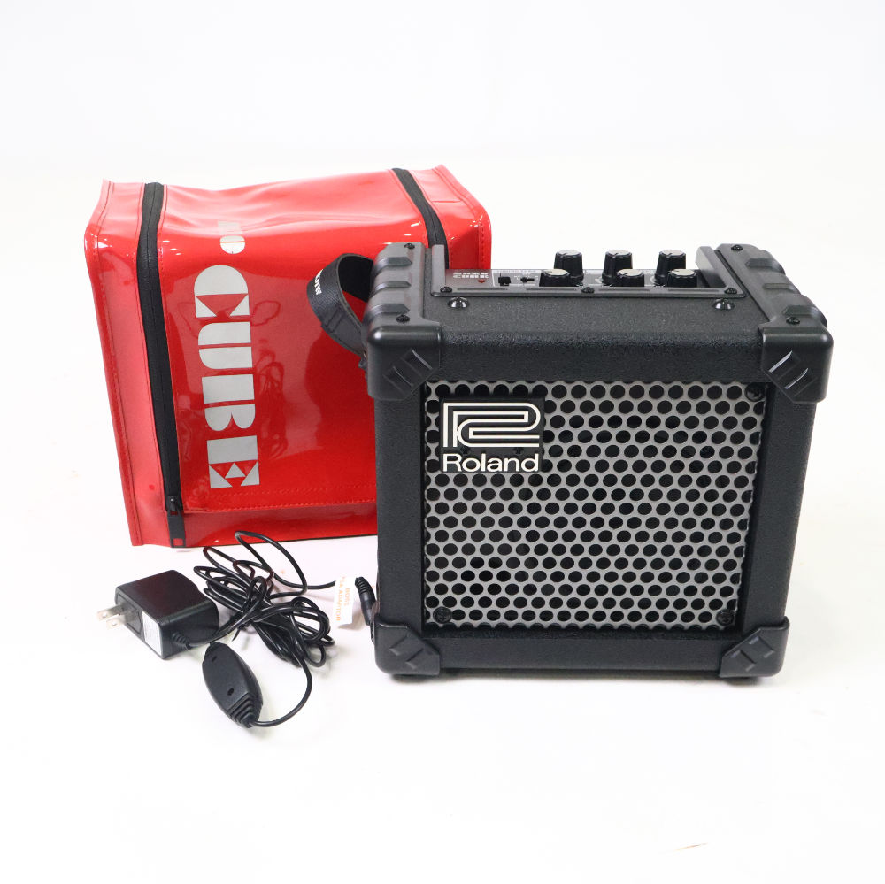 【中古】 ギターアンプ Roland ローランド MICRO CUBE BLACK カバー付き コンボアンプ