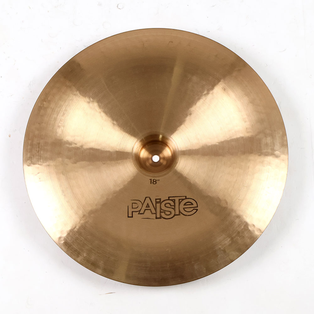 【中古】 PAISTE パイステ 2002 CHINA TYPE 18インチ 黒ロゴ BLACK LABEL Vintage 1970年代 チャイナシンバル 裏面