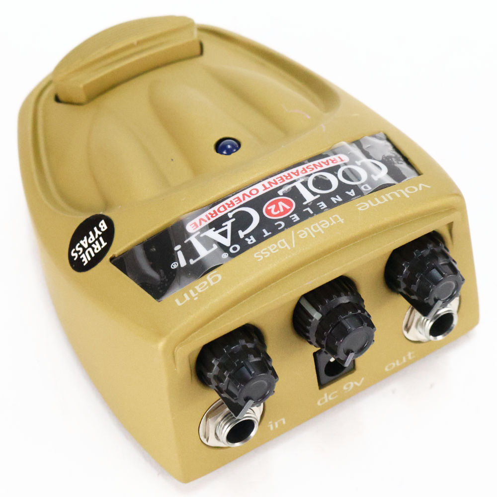 【中古】 エフェクター Danelectro Cool Cat Transparent Overdrive V2 CTO-2 ダンエレクトロ オーバードライブ 本体画像 斜め 