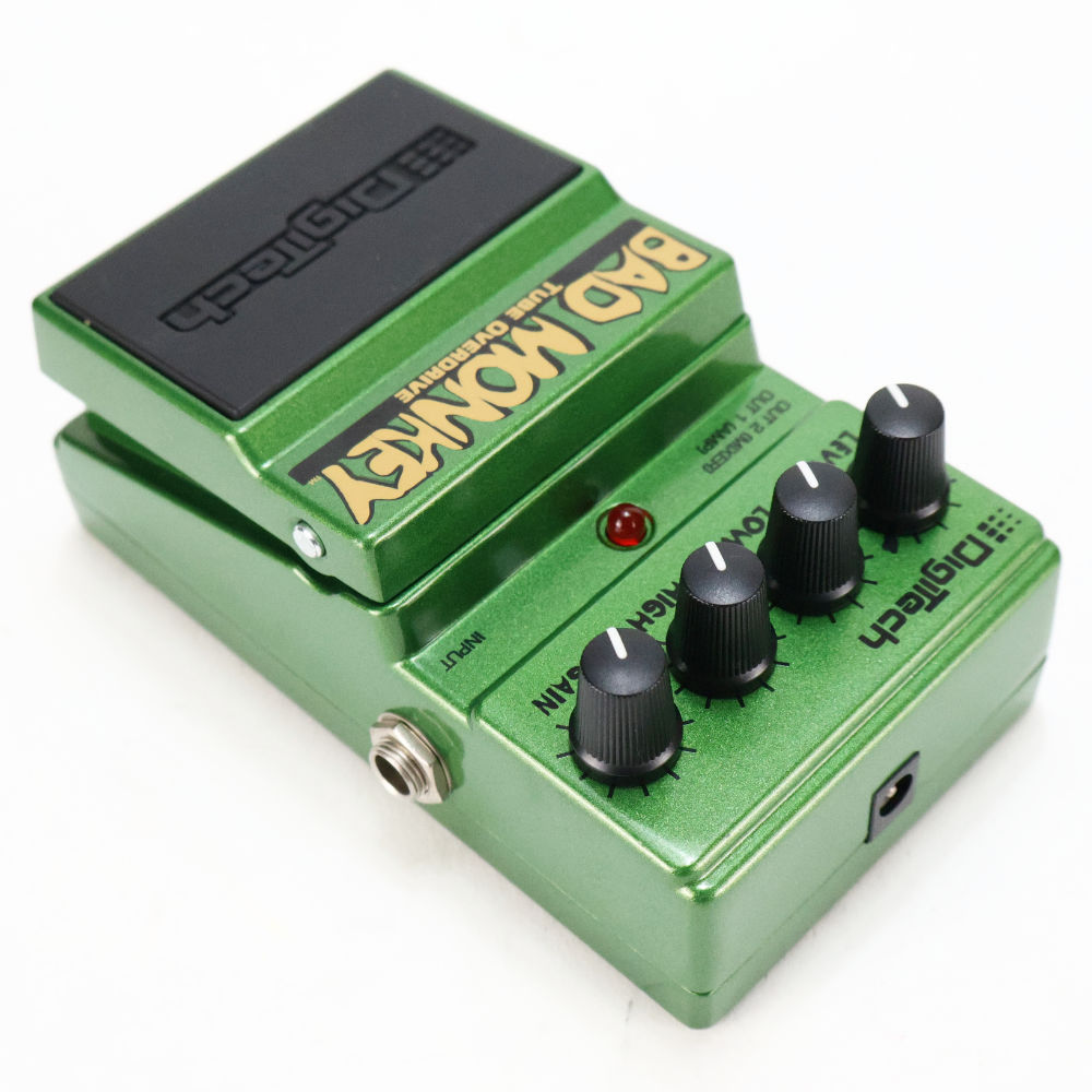 【中古】 DigiTech デジテック BAD MONKEY オーバードライブ ギターエフェクター 本体画像 斜め 