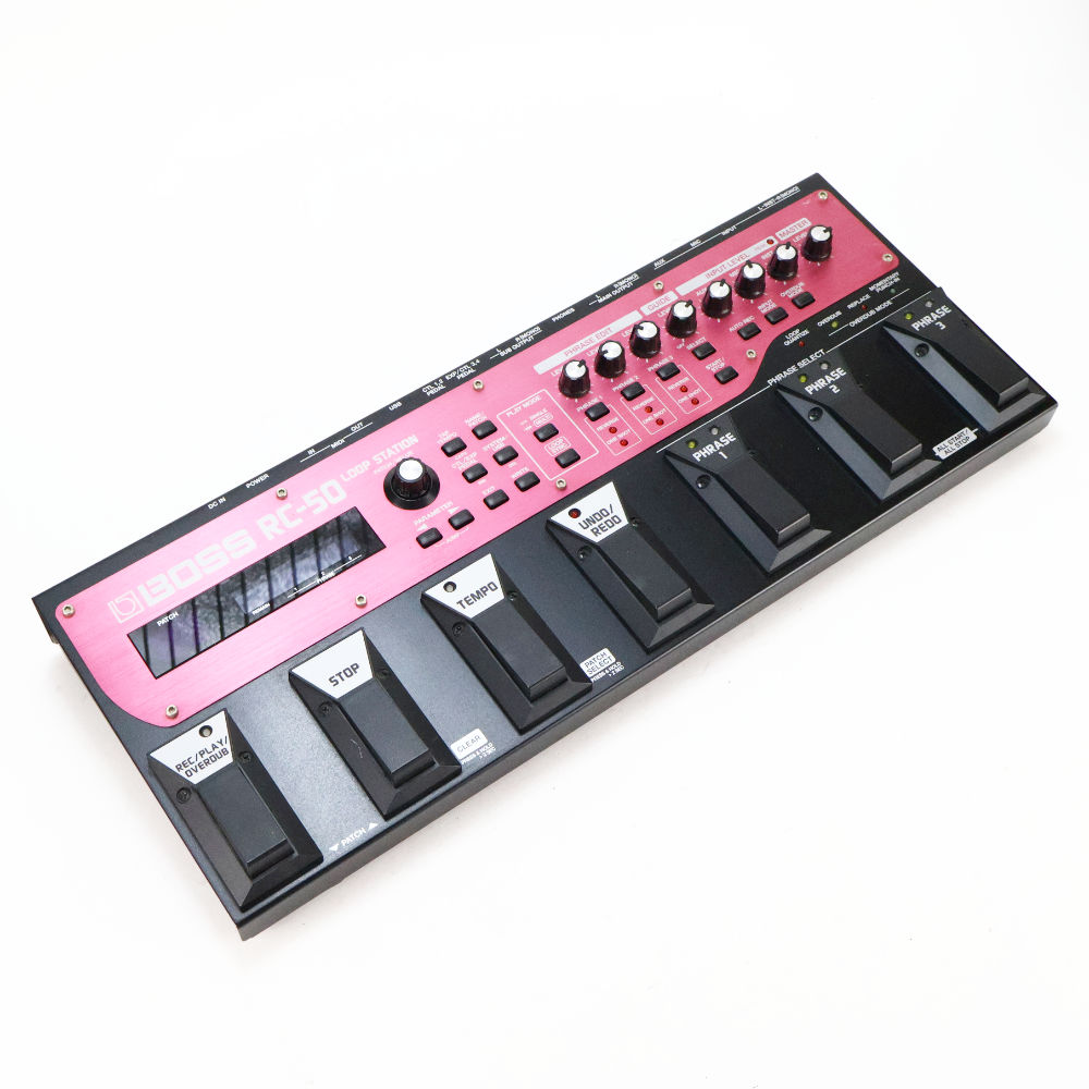 【中古】ルーパー エフェクター BOSS RC-50 Loop Station ループエフェクター ループステーション ステレオ 長時間 本体画像 斜め 