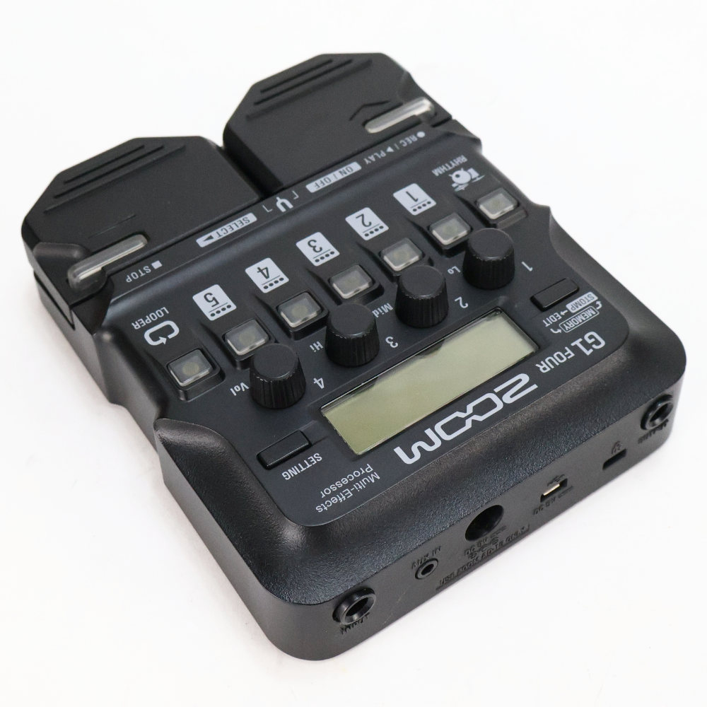 【中古】 ズーム ZOOM G1 FOUR ギターマルチエフェクター 本体画像 斜め 2