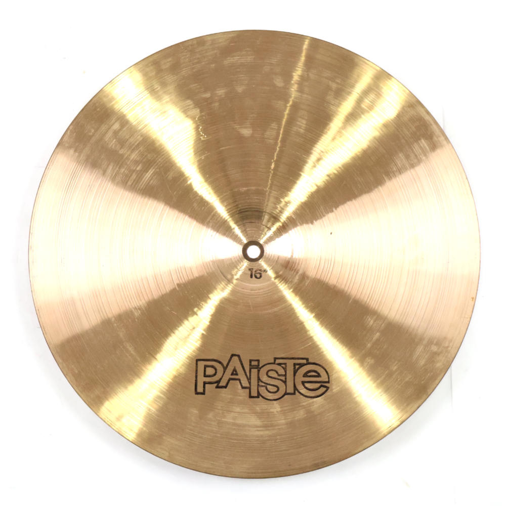 【中古】 クラッシュシンバル パイステ PAISTE 2002 CRASH 16インチ 黒ロゴ BLACK LABEL Vintage 1970年代 ビンテージシンバル 裏面画像