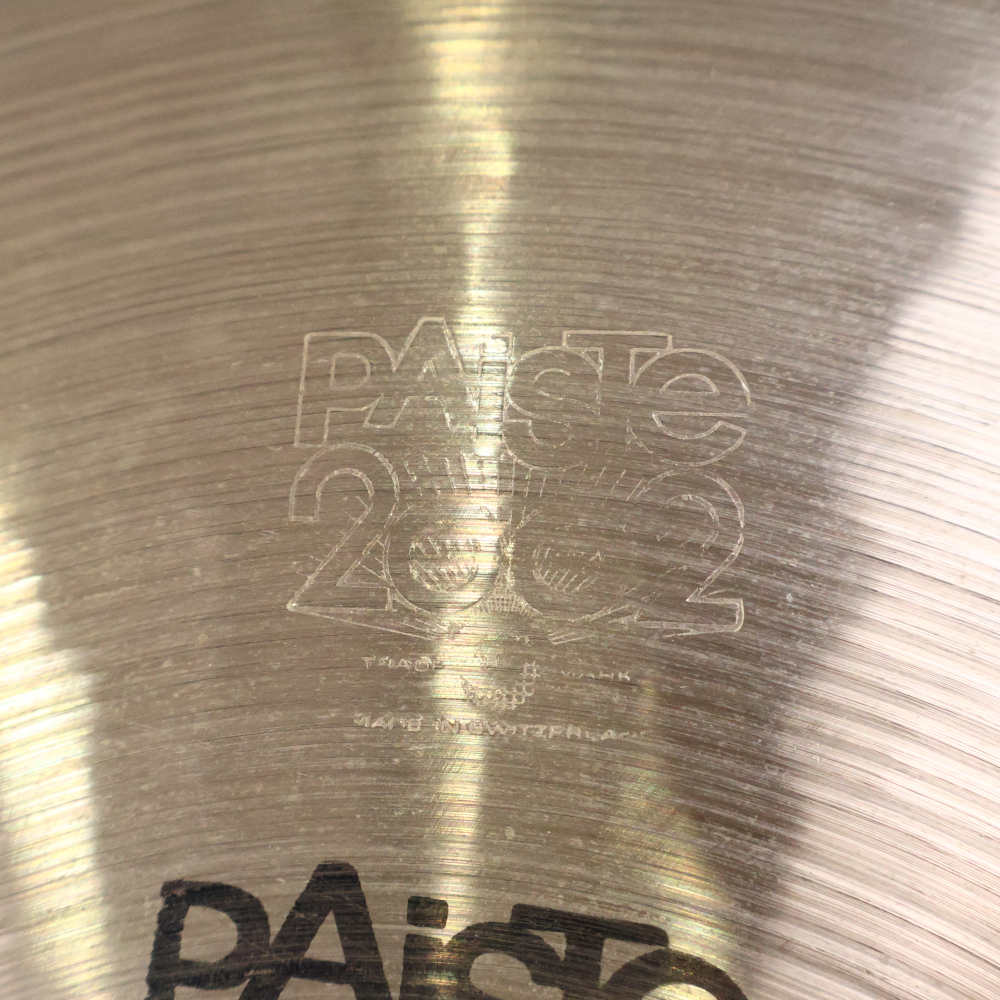 【中古】 クラッシュシンバル パイステ PAISTE 2002 CRASH 16インチ 黒ロゴ BLACK LABEL Vintage 1970年代 ビンテージシンバル シリーズ画像