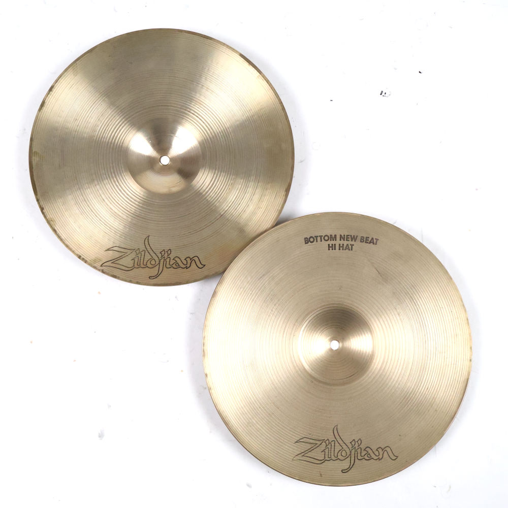 【中古】 ハイハットシンバル ジルジャン ZILDJIAN A Zildjian NEW BEAT HIHAT Pair 14インチ ペア 70s〜80s ビンテージシンバル 裏面画像
