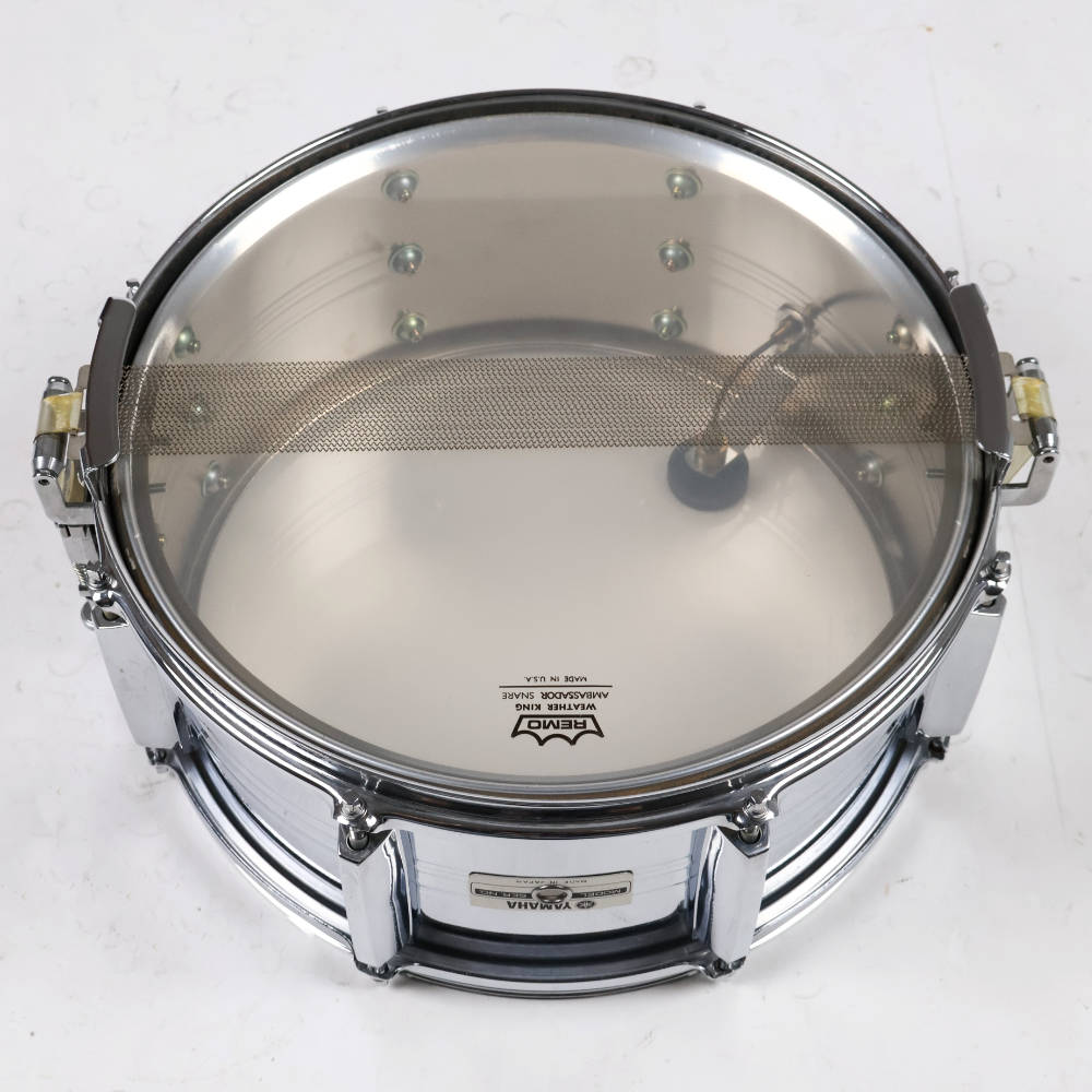【中古】 スネアドラム ヤマハ YAMAHA SD765M Seamless Steel Shell 14x6.5 Made in Japan 本体画像 裏