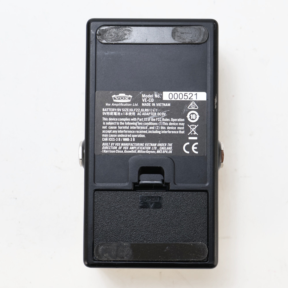 【中古】 エフェクター VOX COPPERHEAD DRIVE VE-CD ギターエフェクター オーバードライブ コッパーヘッドドライブ 裏面