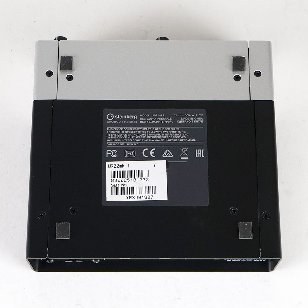 【中古】 オーディオインターフェイス Steinberg UR22mkII スタインバーグ USBオーディオインターフェース UR22 mk2 裏面