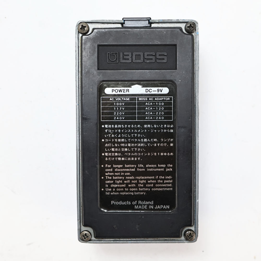 【中古】 コンプレッサー エフェクター BOSS CS-1 Compression Sustainer 銀ネジ ギターエフェクター 裏面