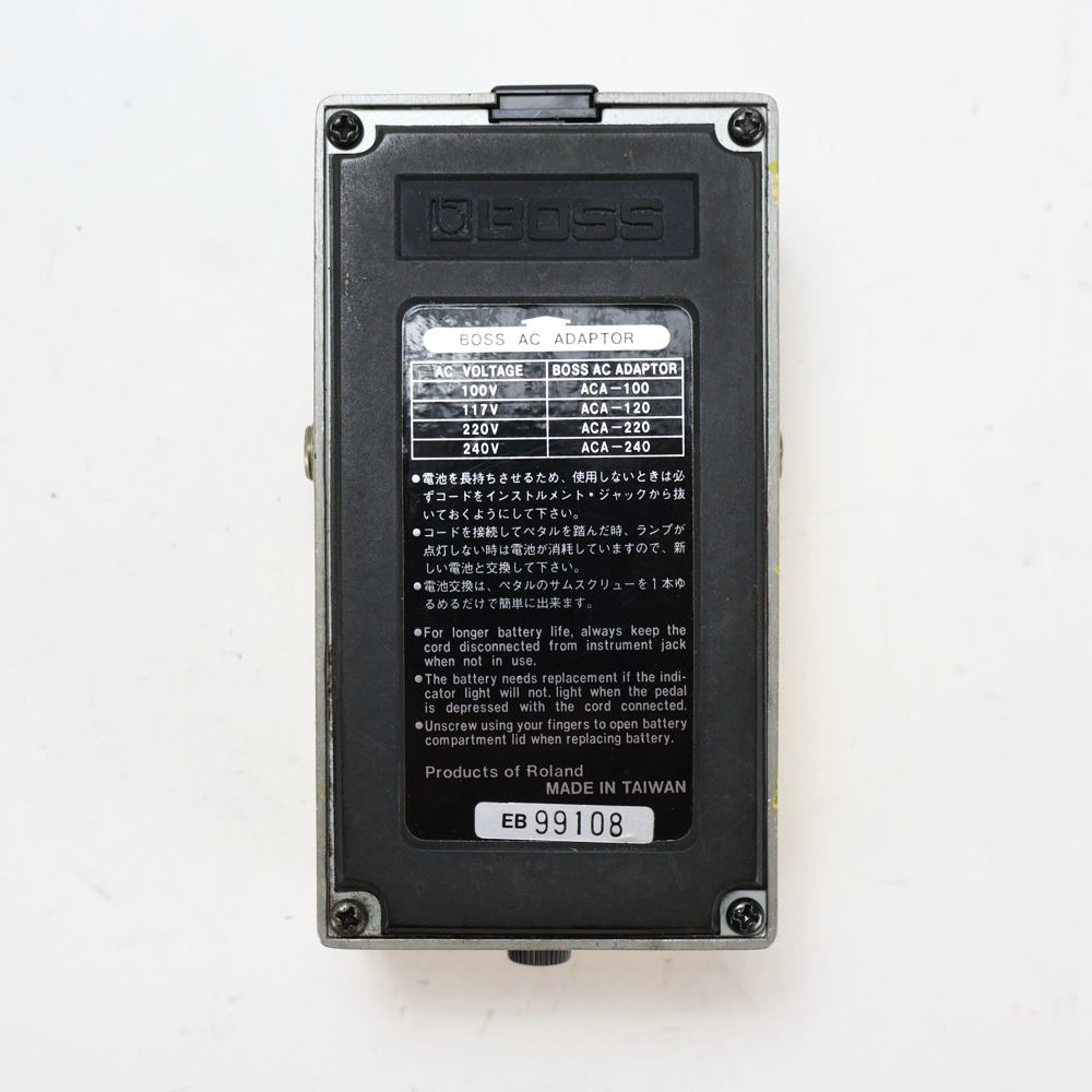 【中古】ターボオーバードライブ エフェクター BOSS OD-2 TURBO OverDrive ボス ギターエフェクター 裏面