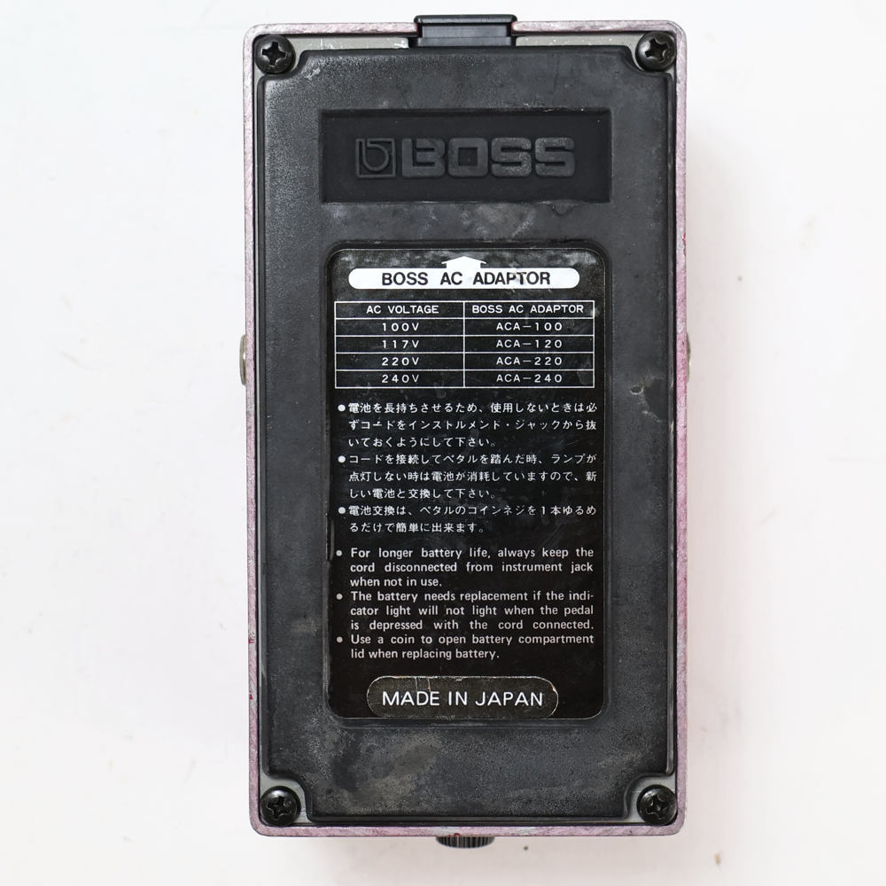 【中古】 アナログディレイ エフェクター BOSS DM-2 Delay 1982年頃製造 前期モデル Made in Japan ギターエフェクター 裏面