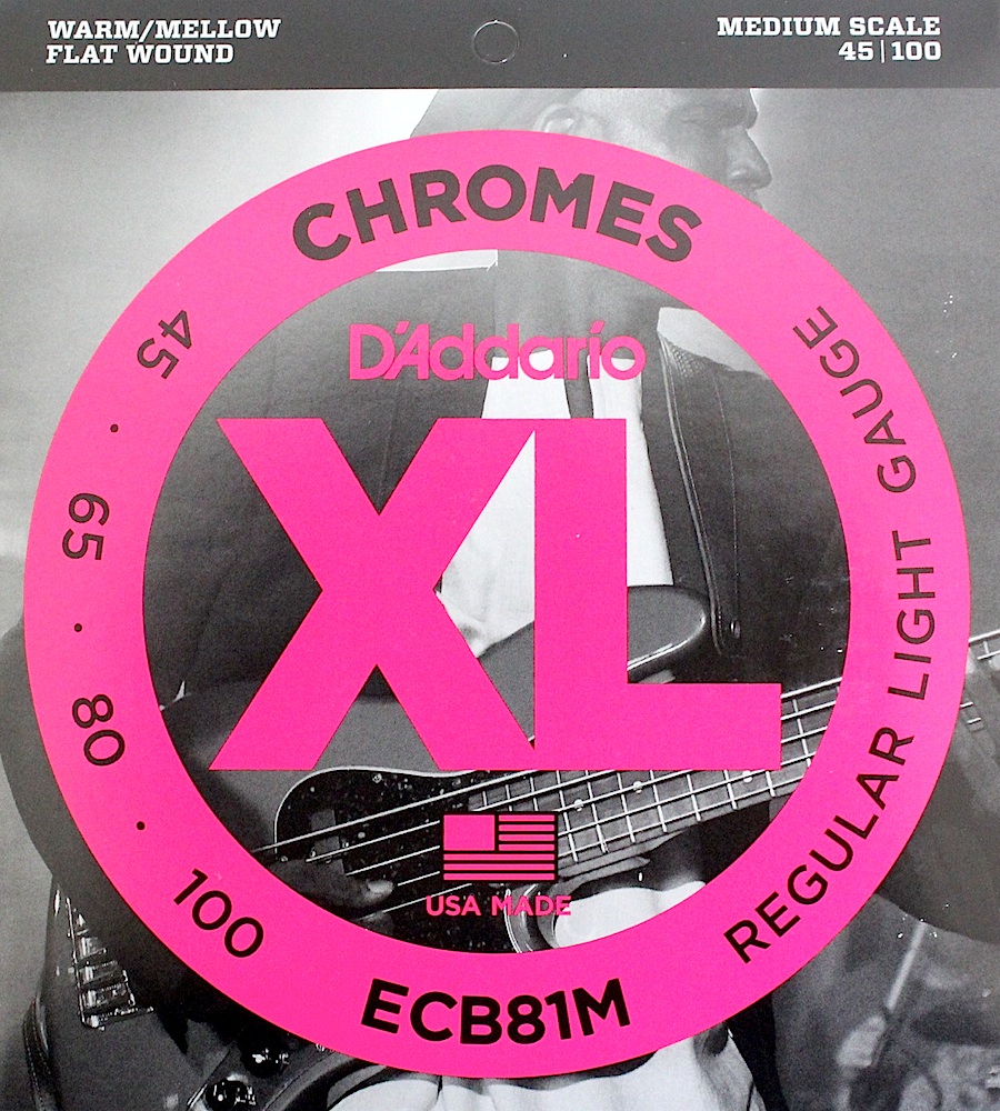 【訳あり】 D’Addario ECB81M/フラットワウンド エレキベース弦 アウトレット