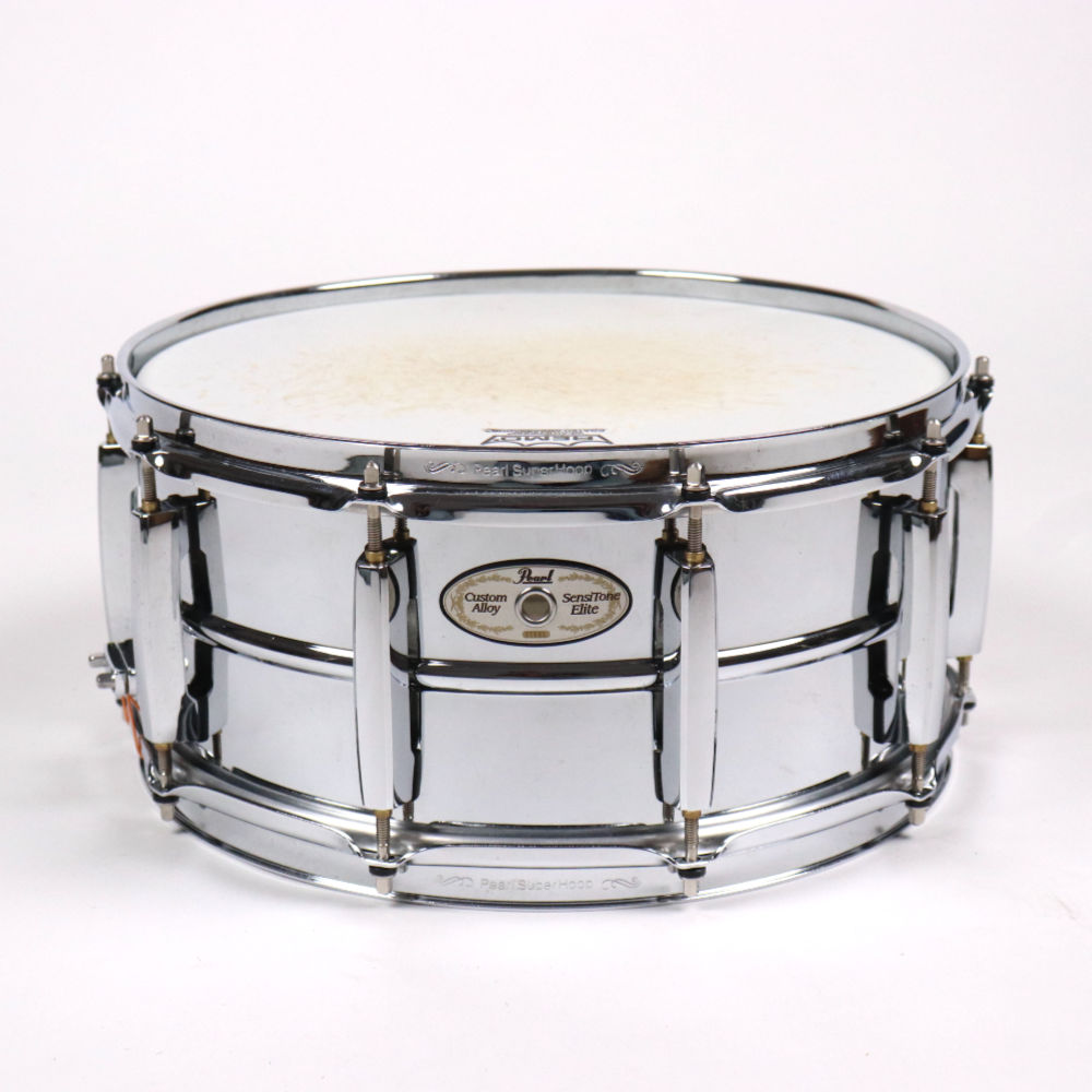 【中古】 スネアドラム パール Pearl SensiTone Steel Custom Alloy 14x6.5 スチールシェル