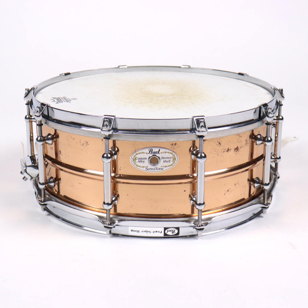 【中古】 スネアドラム パール Pearl SensiTone Classic Bronze BR-6514CL 14x5.5 ブロンズシェル