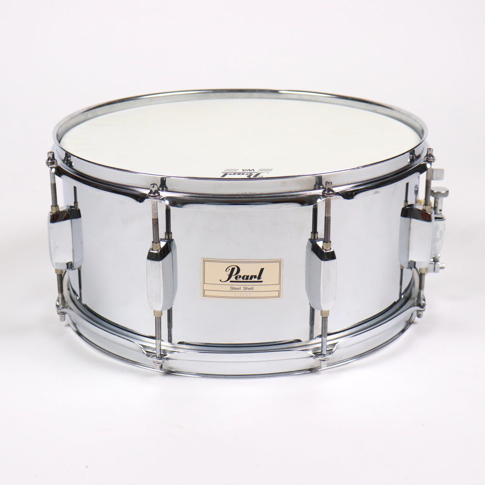 【中古】 スネアドラム パール Pearl Steel shell 14x6.5