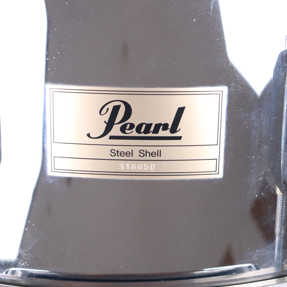 【中古】 スネアドラム パール Pearl Steel shell 14x6.5 シリアル番号画像