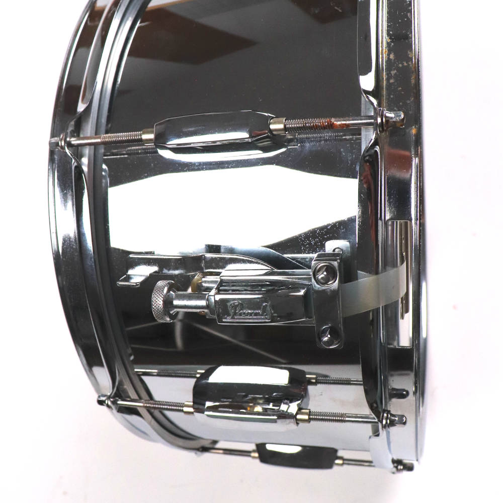 【中古】 スネアドラム パール Pearl Steel shell 14x6.5 ストレイナー