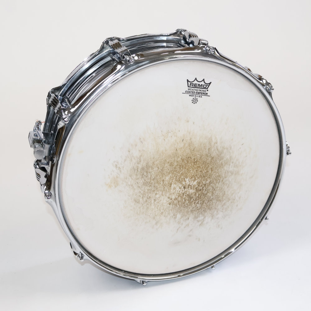 【中古】 スネアドラム ラディック Ludwig LS401 Classic Maple Vintage Blue Oyster 14x5 上面