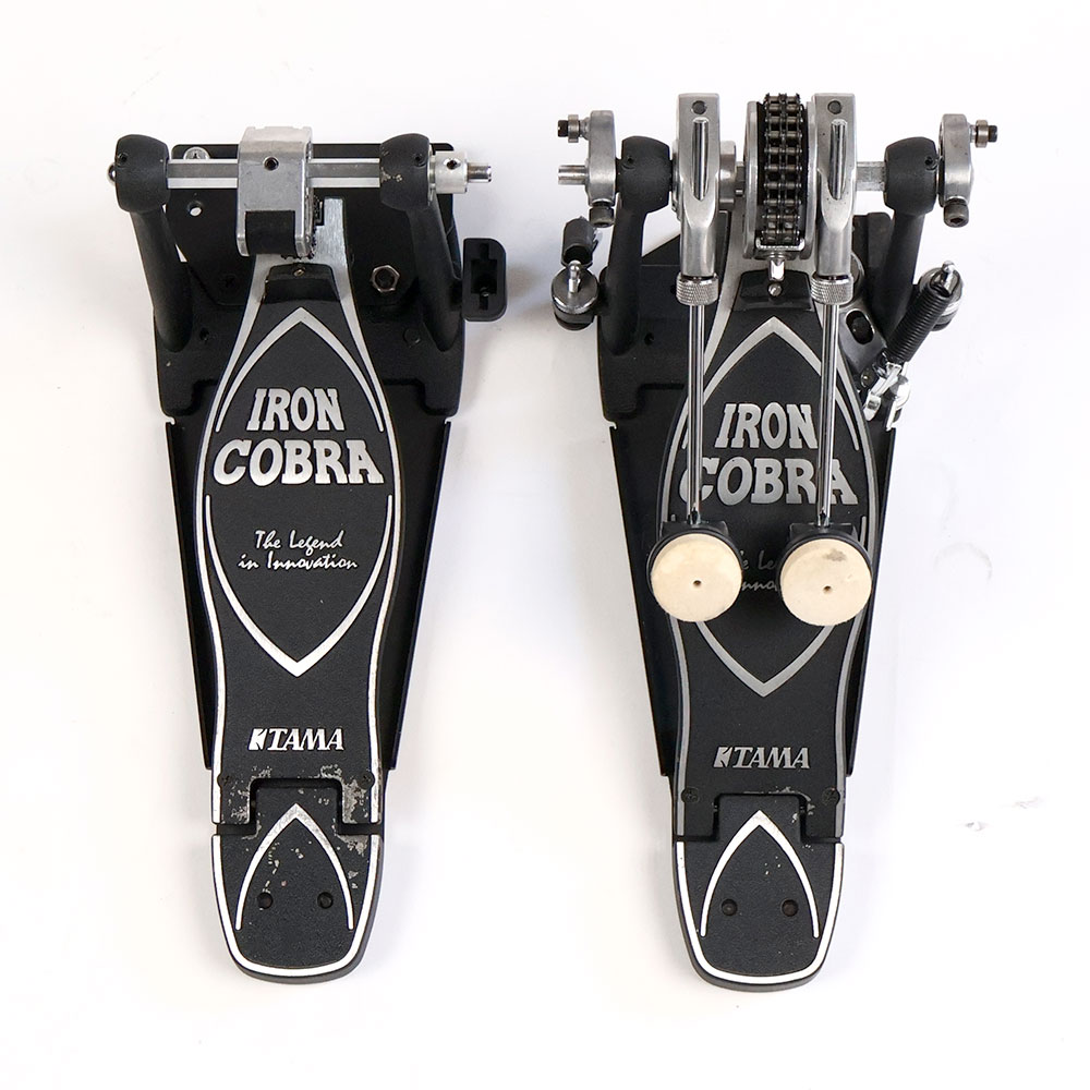 【中古】 ドラムツインペダル タマ TAMA HP900RTW Iron Cobra 900 Twin Pedal Rolling Glide 正面