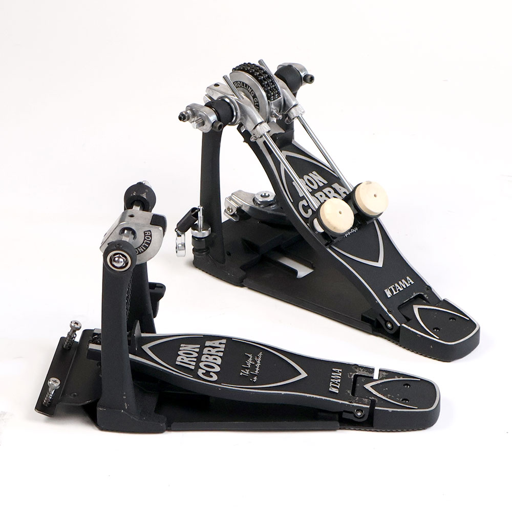 【中古】 ドラムツインペダル タマ TAMA HP900RTW Iron Cobra 900 Twin Pedal Rolling Glide 全体