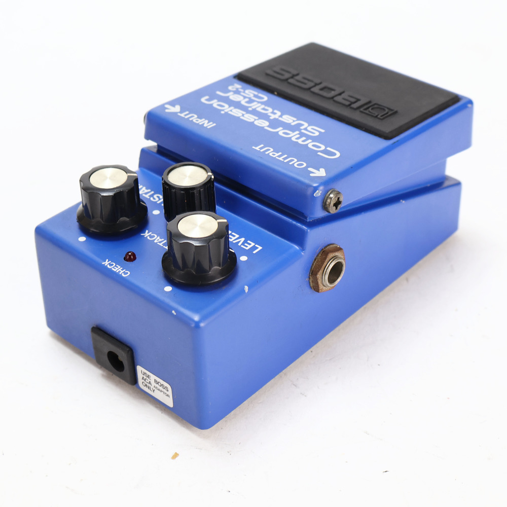 【中古】コンプレッサー エフェクター BOSS CS-2 Compression Sustainer Made in Japan ギターエフェクター 側面