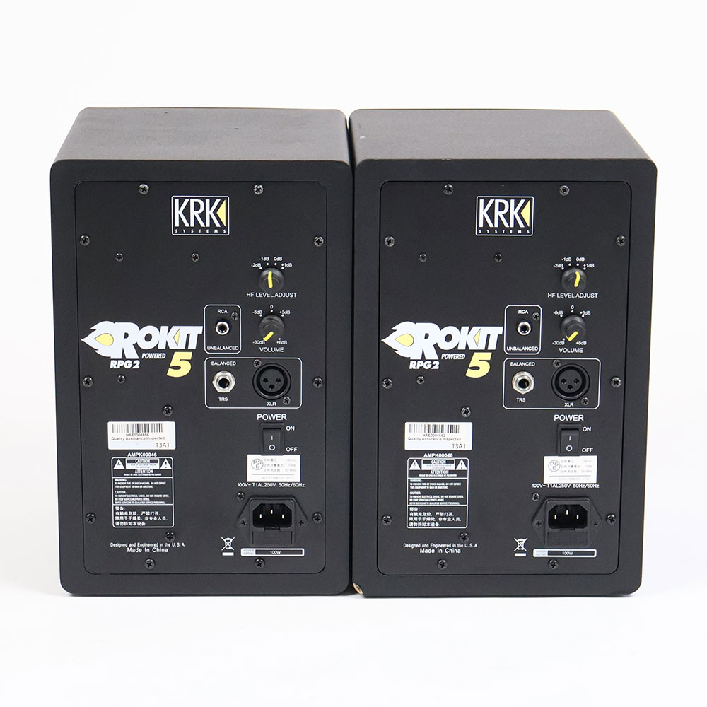 【中古】 パワードスピーカー KRK ROKIT5 RPG2 2本セット 背面