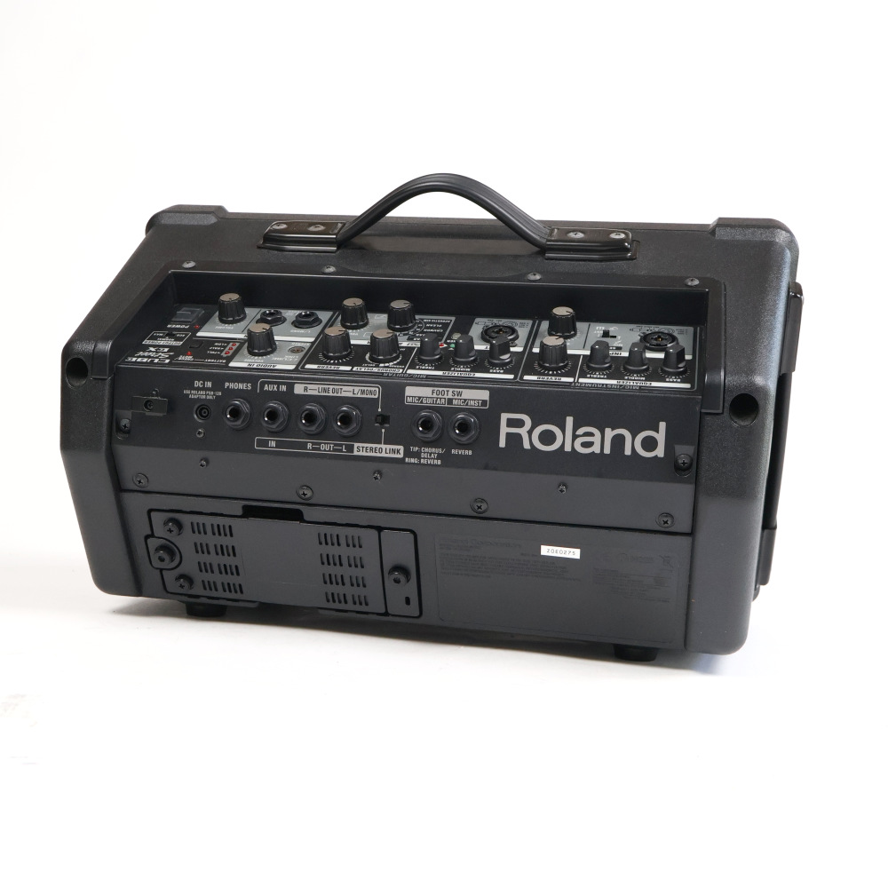 【中古】 ギターアンプ ローランド ROLAND CUBE Street EX BK ステレオ ポータブルアンプ マイクスピーカー 詳細画像