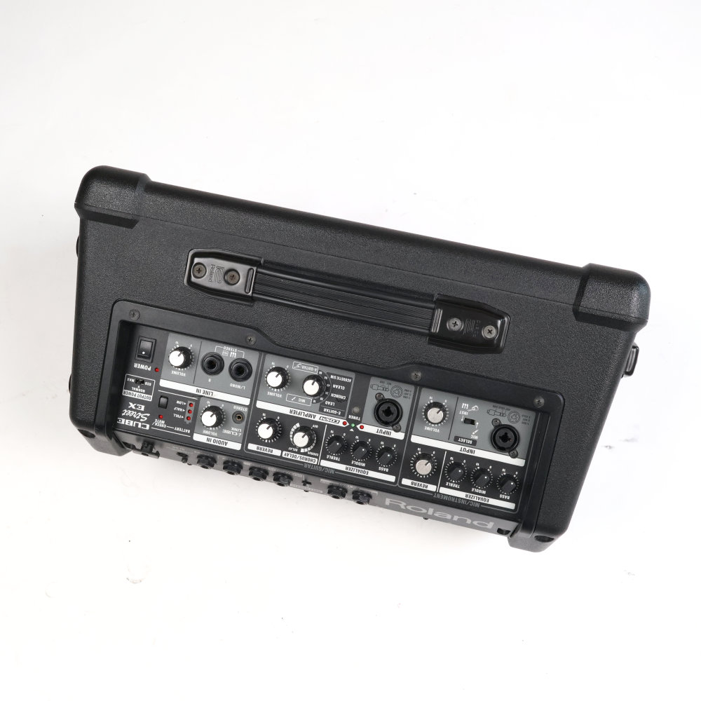【中古】 ギターアンプ ローランド ROLAND CUBE Street EX BK ステレオ ポータブルアンプ マイクスピーカー 詳細画像