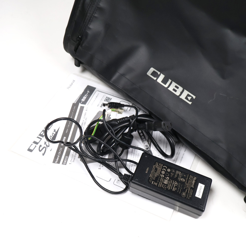 【中古】 ギターアンプ ローランド ROLAND CUBE Street EX BK ステレオ ポータブルアンプ マイクスピーカー 詳細画像