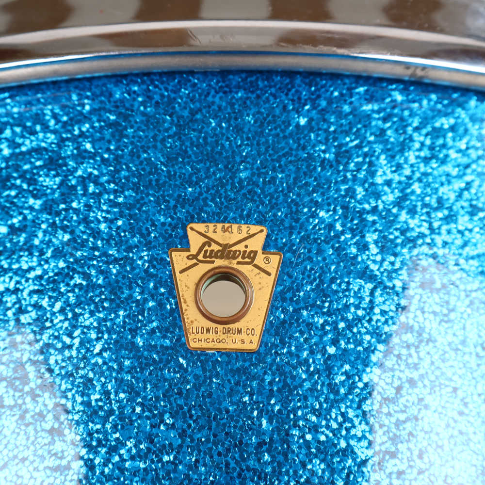 【中古】 スネアドラム ラディック Ludwig 908PC Jazz Festival SPARKLING BLUE PEARL 14x5 ロゴ画像