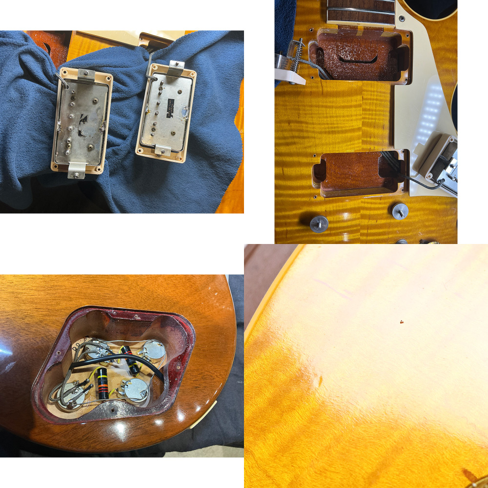 【中古】 エレキギター Gibson Custom Shop Historic Select 1958 Les Paul Standard Reissue Hand Selected BellaDonna Burst 2015年製 3.90kg ギブソン カスタムショップ ハンドセレクト ピックアップ、傷