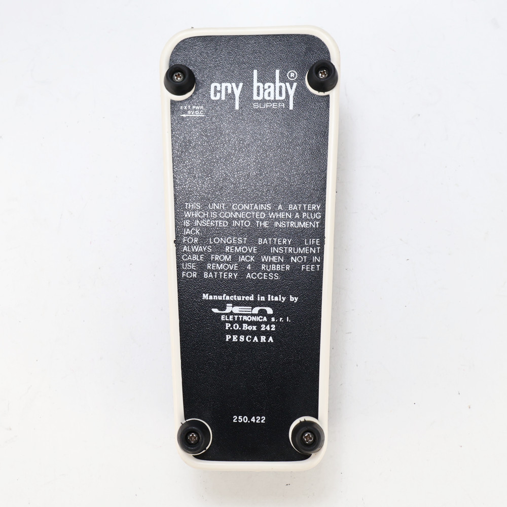 【中古】 ワウペダル エフェクター Jen Cry Baby Super 250.422 白Fasel ギターエフェクター 裏面