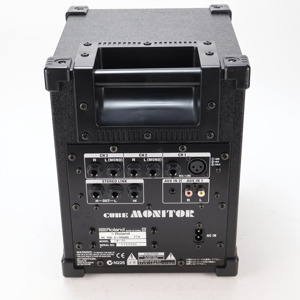 【中古】モニタースピーカー ROLAND CM-30 ポータブルミキシングモニター 背面