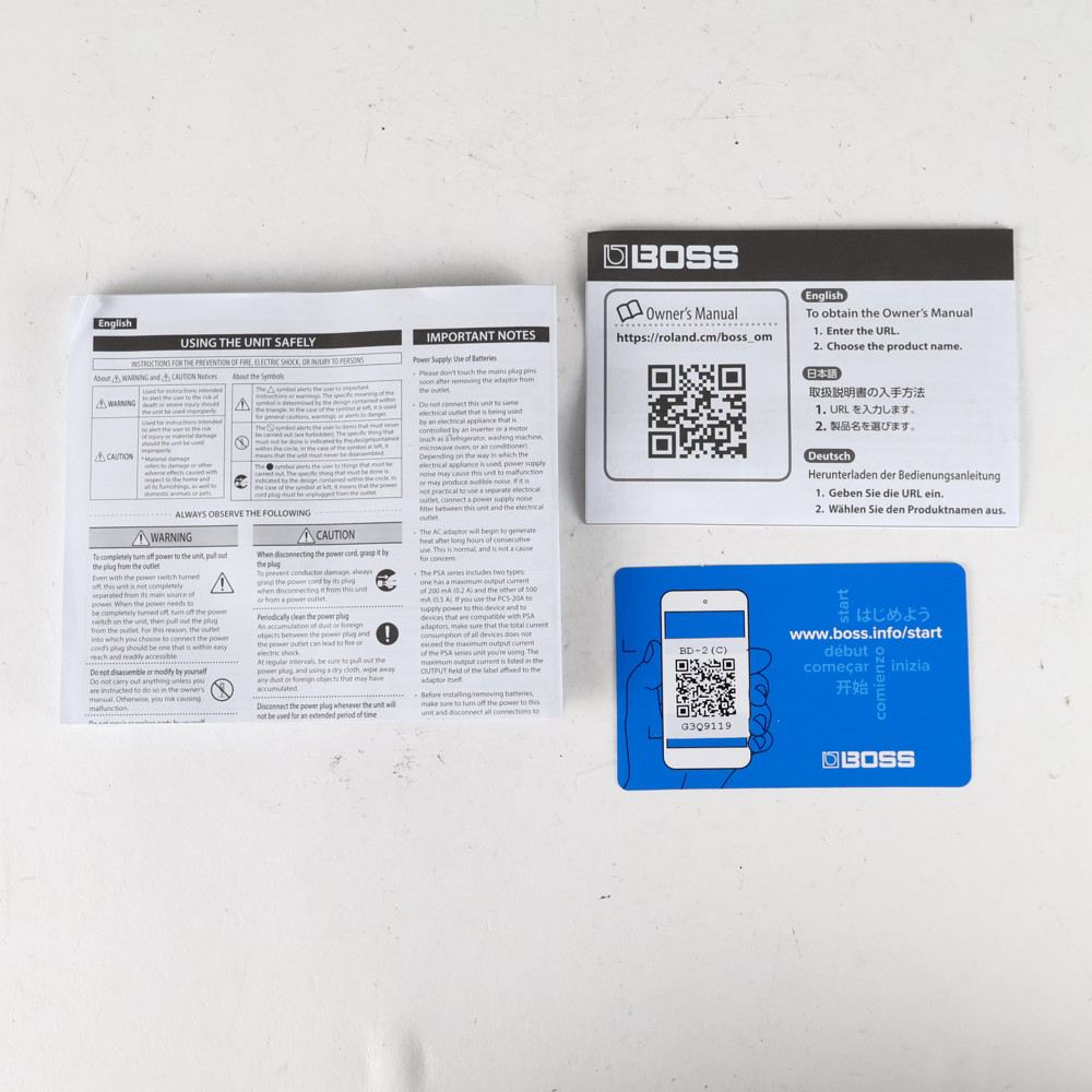 【中古】 ブルースドライバー エフェクター BOSS BD-2 Blues Driver ギターエフェクター オーバードライブ ブルドラ 取扱説明書