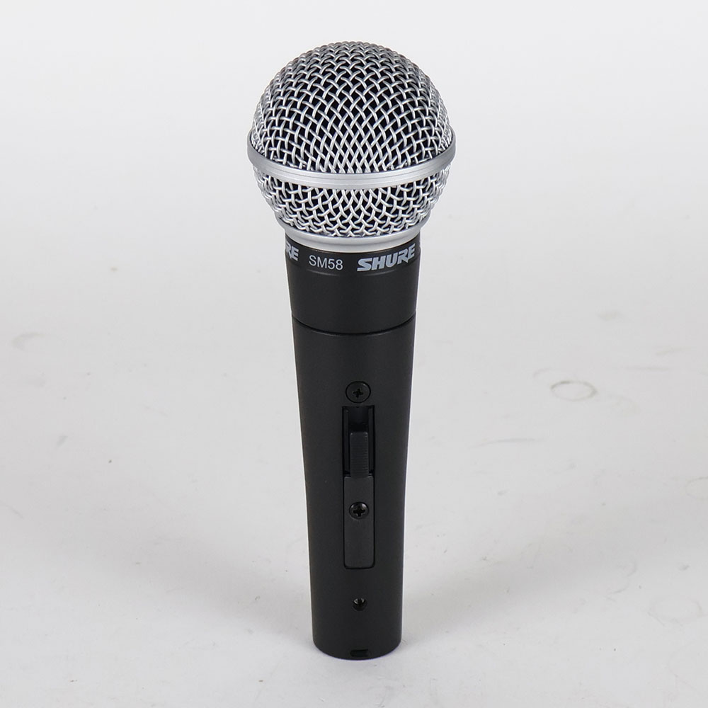 【中古】 マイク ダイナミックマイク SHURE SM58SE スイッチ付き シュアー 58 ゴッパ シュア 正面