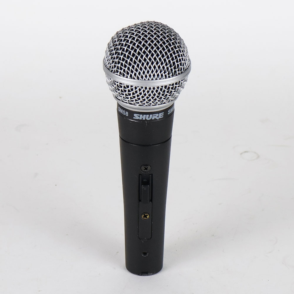 【中古】 マイク ダイナミックマイク SHURE SM58SE スイッチ付き シュアー 58 ゴッパ シュア 正面