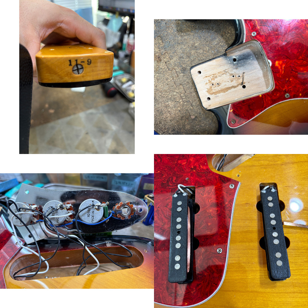 【中古】 Fender Japan フェンダージャパン ジャズベース JB62-58 3TS 1993年〜1994年製 エレキベース ネック、ピックアップ