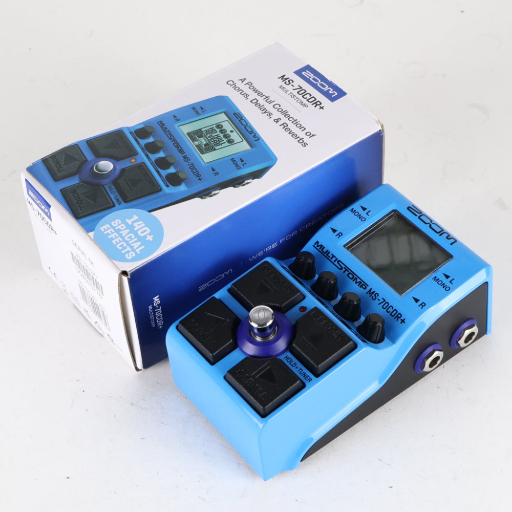 【中古】 ZOOM MS-70CDR+ MultiStomp ギター マルチエフェクター 空間系エフェクトを中心とした149種類を搭載
