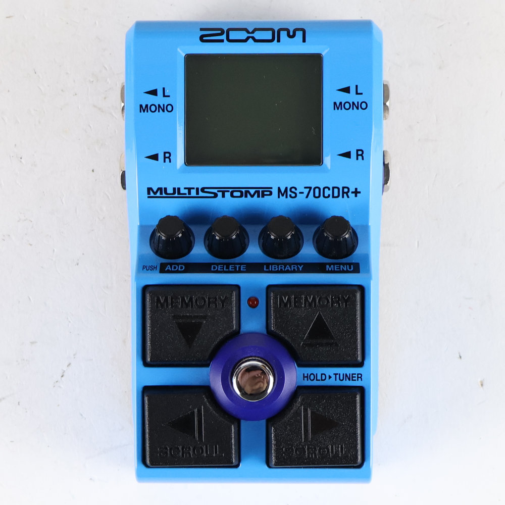 【中古】 ZOOM MS-70CDR+ MultiStomp ギター マルチエフェクター 空間系エフェクトを中心とした149種類を搭載 正面