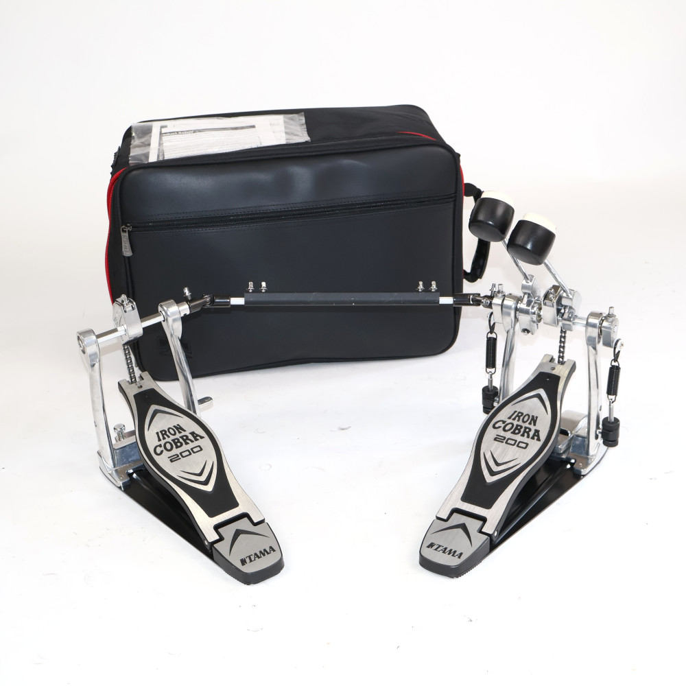 【中古】 ドラムツインペダル タマ TAMA HP200PTW Iron Cobra 200 Twin Pedal Power Glide アイアンコブラ
